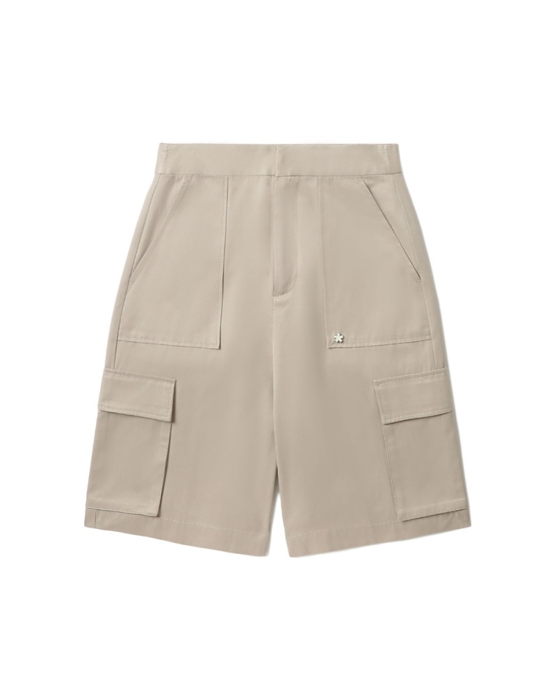 Pantalon Bape Cargo culotte Beige Femme | HXK-38078202